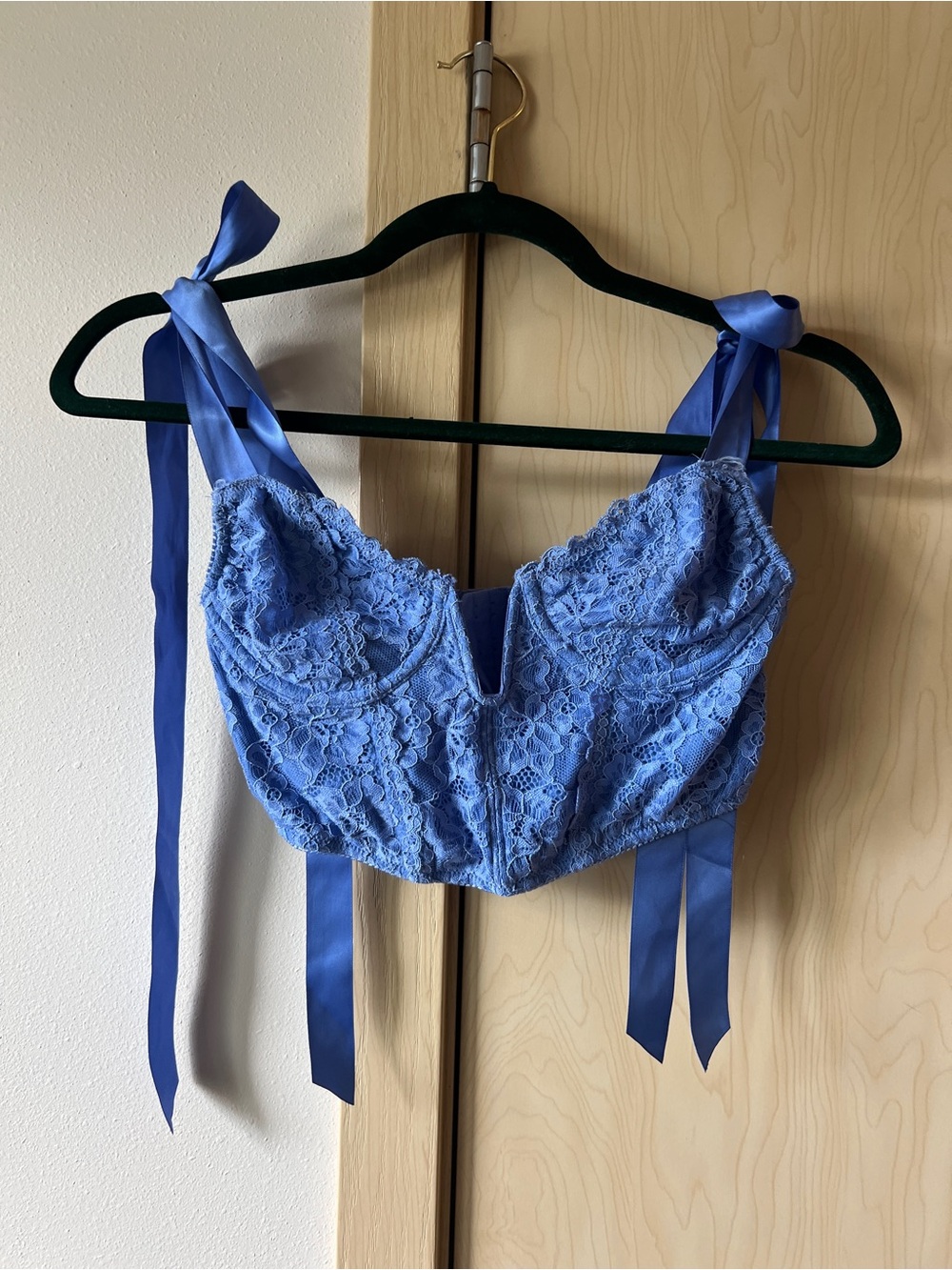 Urban Outfitters Periwinkle Lace Tie-Strap Bralette